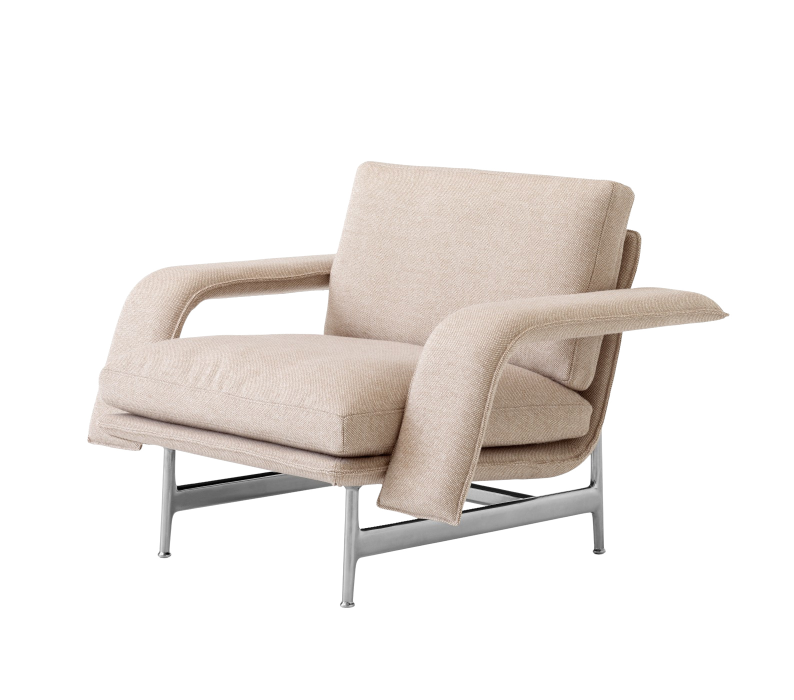 Meantime AV29 Lounge Chair, polished aluminium / hallingdal 0220