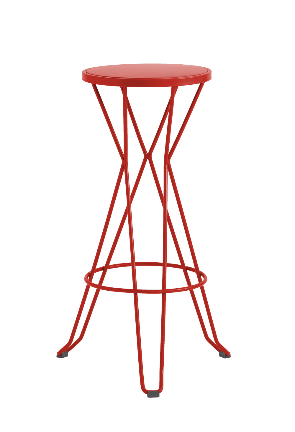 Capri Barhocker, höhe 65 cm, verkehrsrot