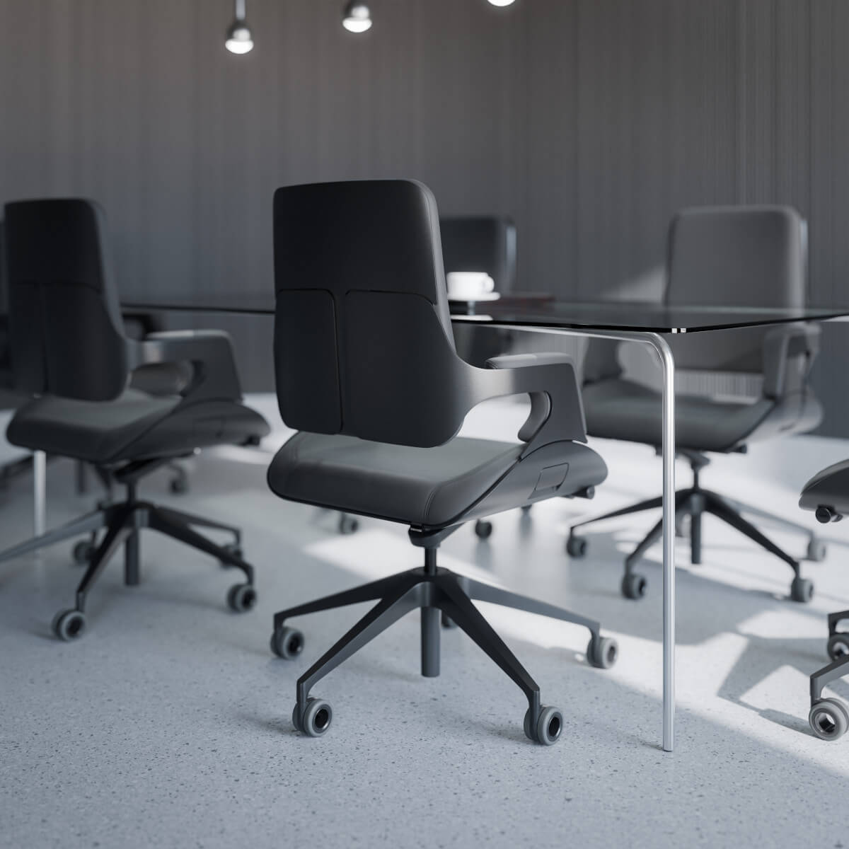 Interstuhl Silver 262S Bürodrehstuhl mit ergonomischer Rückenlehne und elegantem Aluminium-Design für modernes Büro.
