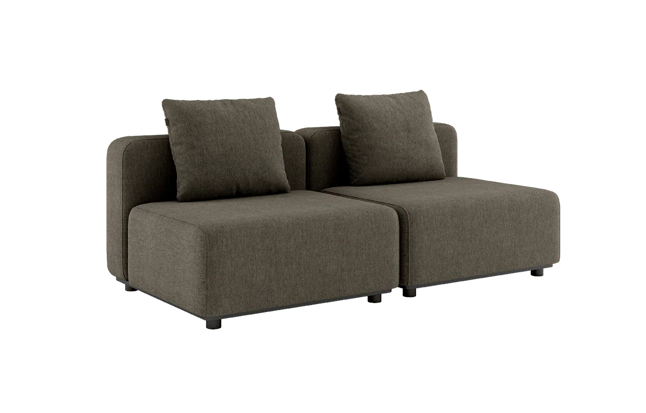 Cobana Loungesofa 2-Sitzer ohne Armlehnen, cobana braun