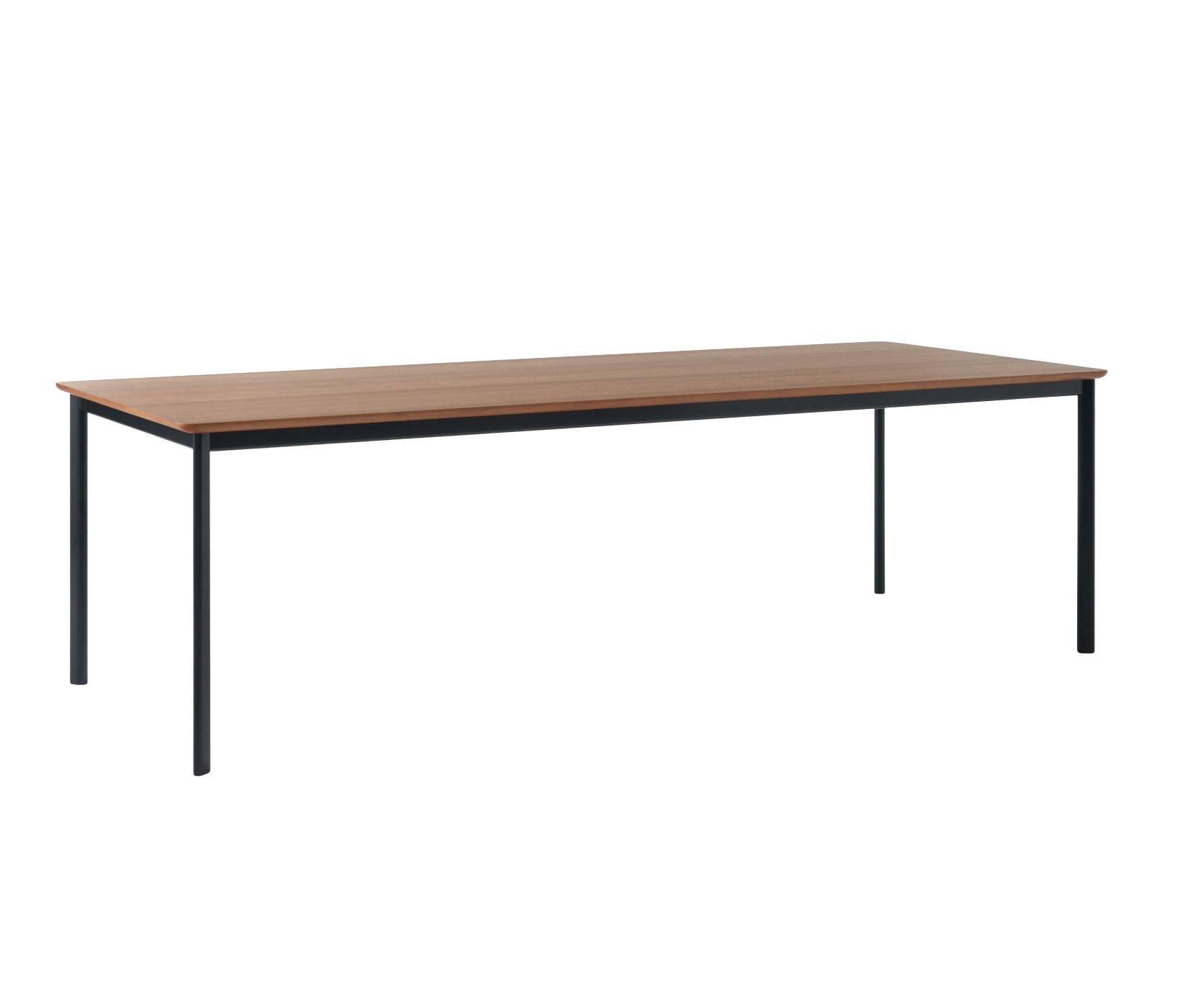 Drip HW117 Esstisch, 253 x 83 cm, schwarz / walnussfurnier