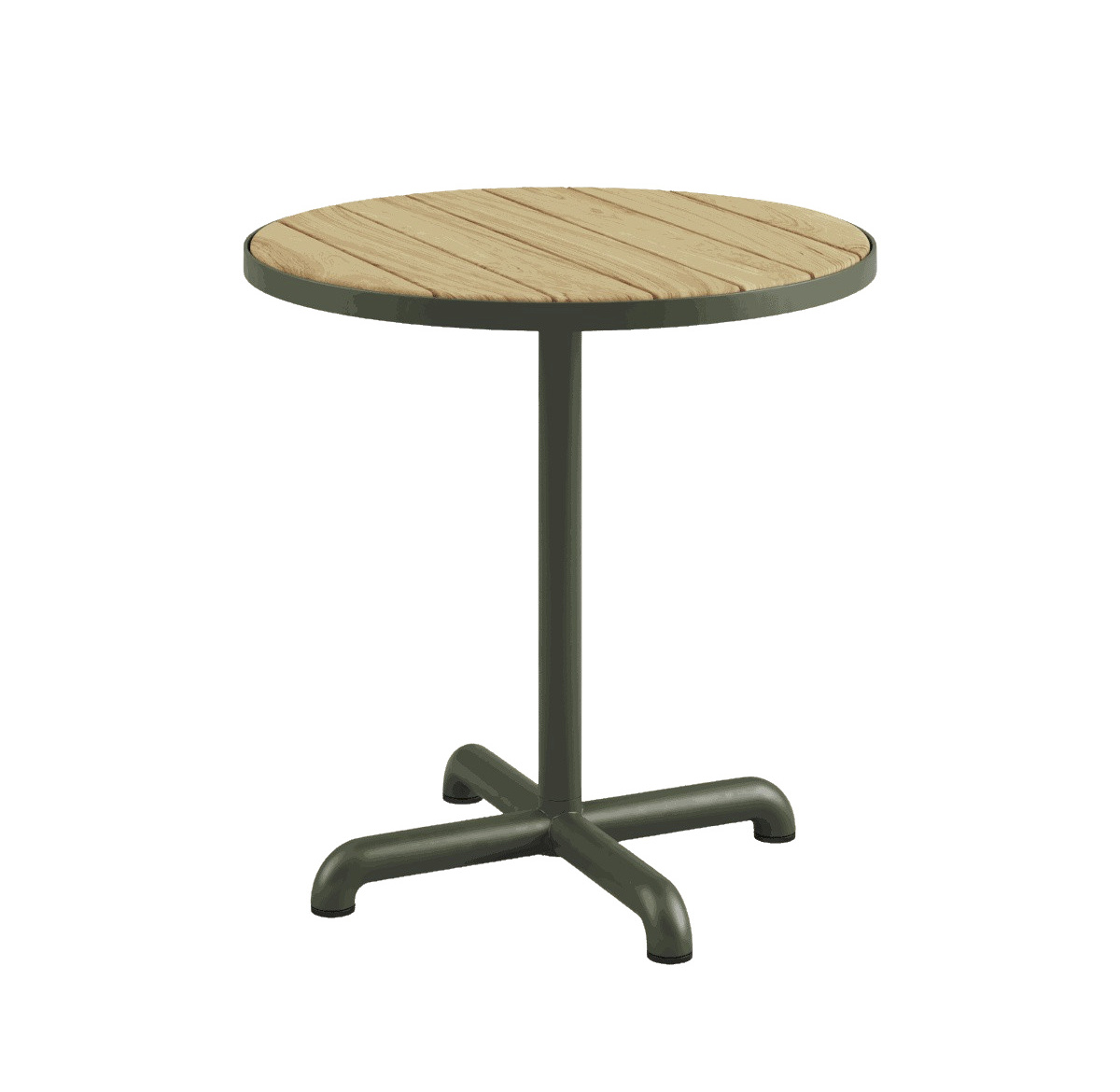 Kirra Bistrotisch, olive / teakholz
