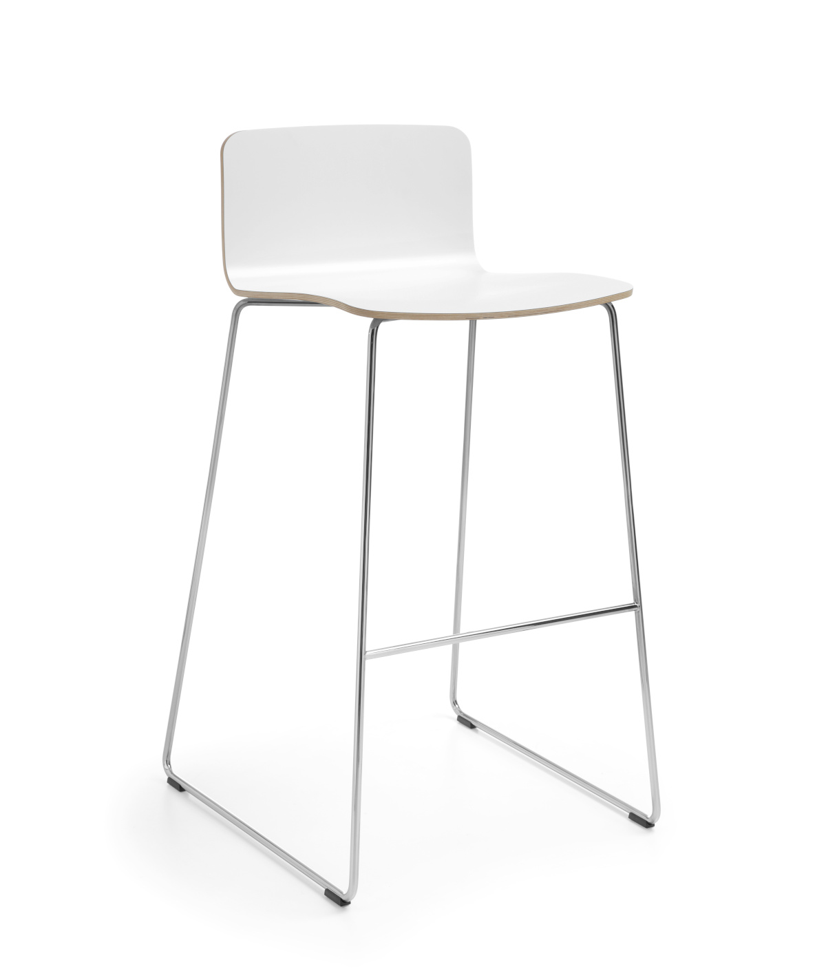 Com K12CV Barhocker, Kufengestell, Schichtholzschale