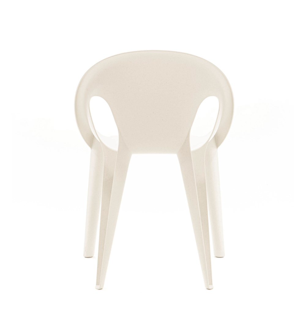 Magis Bell Chair Highnoon White, leichter Stapelstuhl, modernes italienisches Design, komfortabel, langlebig