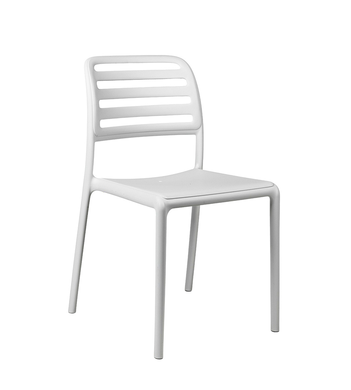 Nardi Costa Gartenstuhl weiß, italienisches Outdoor-Design, wetterfest, langlebig, leicht, komfortabel