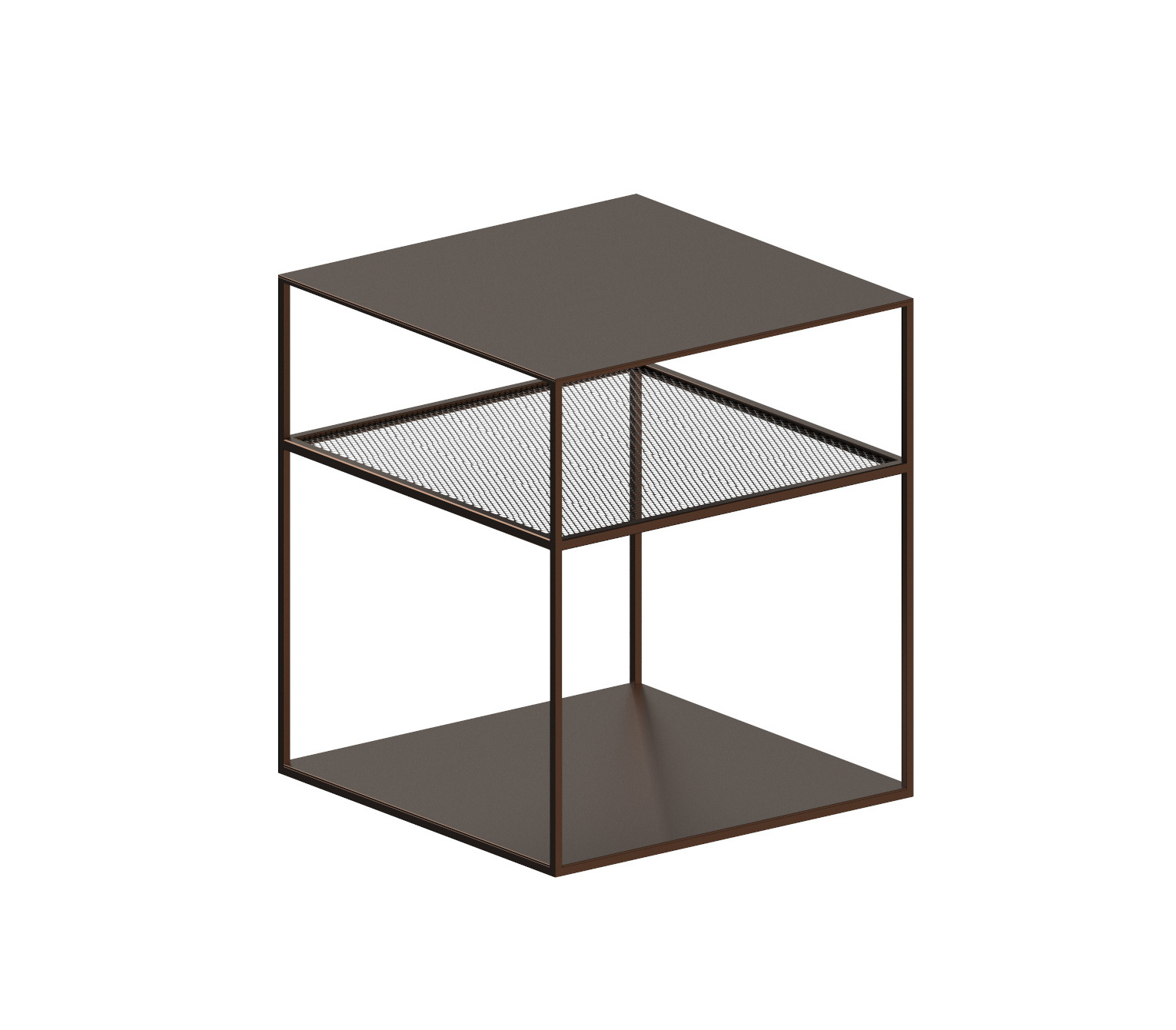 Slim Irony Triplet Beistelltisch, 40 x 40 cm, metallbraun Slim Irony Triplet Beistelltisch, 40 x 40 cm, metallbraun