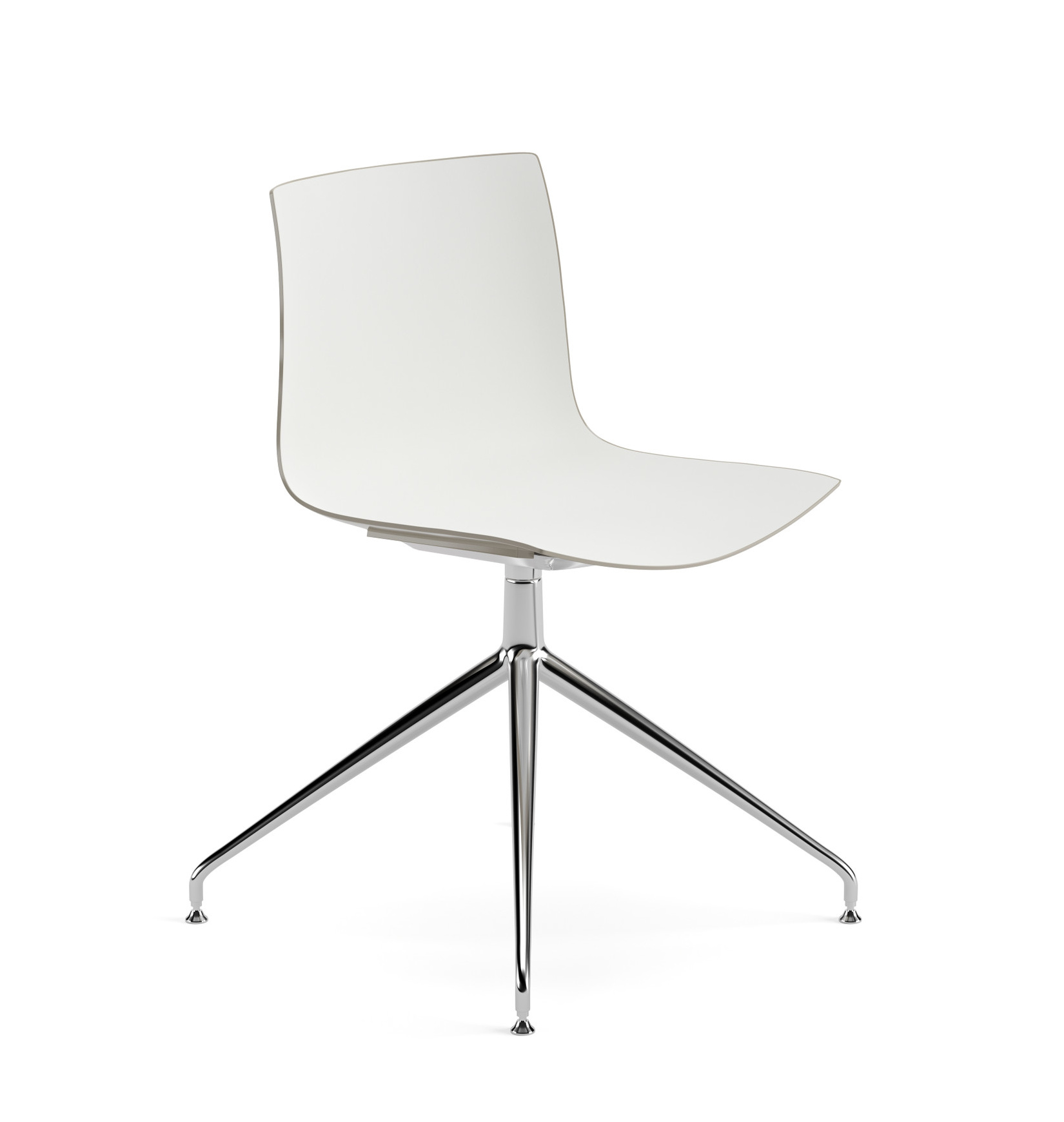 Catifa 46 Stuhl, zweifarbig, aluminium / weiß-taubengrau #0368