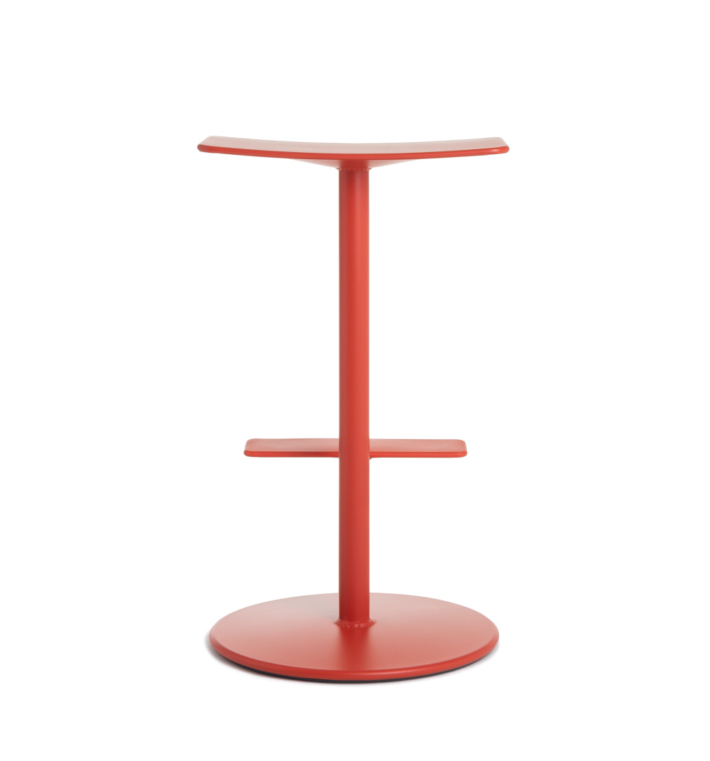 Magis Sequoia Barhocker, 66 cm, coral red, ergonomisch, stabil, italienischer Designklassiker