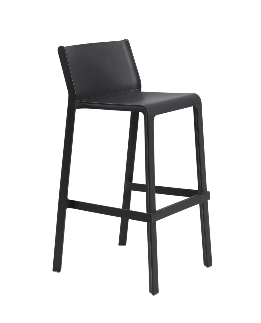 Nardi Trill Barhocker 76 cm, anthrazit, Outdoor-Barstuhl, wetterfest, leicht, modernes italienisches Design