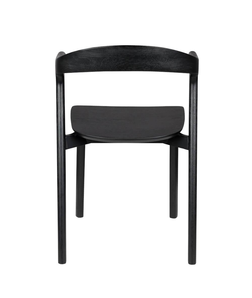 Zuiver Stuhl Northwood schwarz, zeitloses Holzdesign, stabil, komfortabel, hochwertig verarbeitet für Esszimmer oder Wohnen