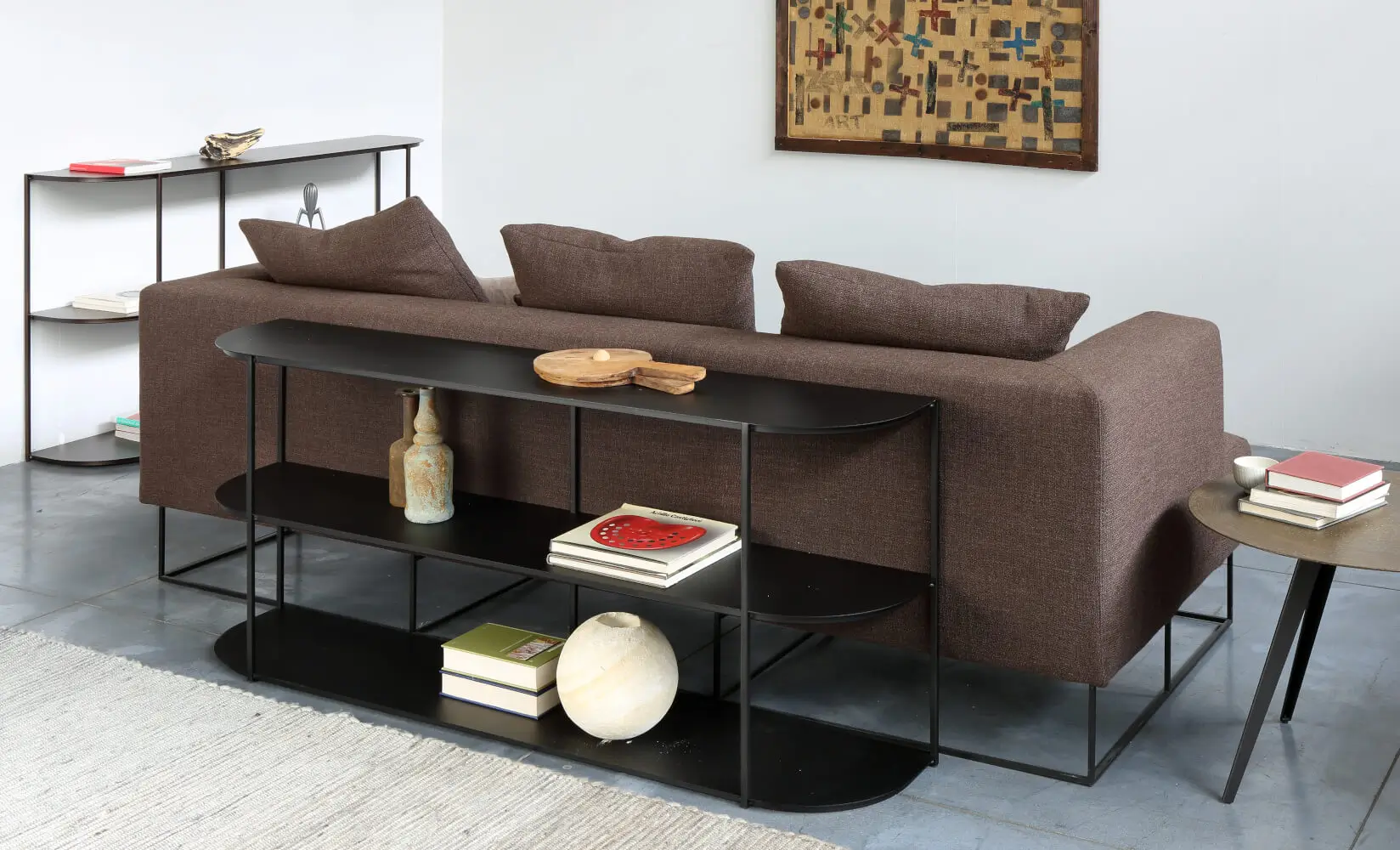 Eveline Sideboard, 150 × 83 cm, 2 abgerundete Ecken, weiß