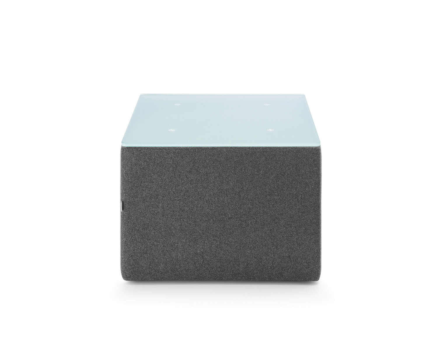 Profim Vancouver Oto VOS1 B Sitzhocker mit Glasplatte, stilvoller Hocker für Büro, Wartebereich und Lounge