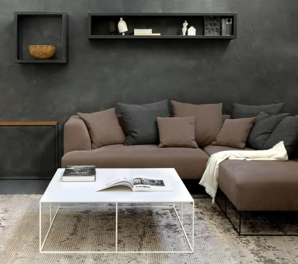 Zeus Slim Irony Couchtisch in einem stilvollen Design-Interieur mit moderner Wohnatmosphäre.