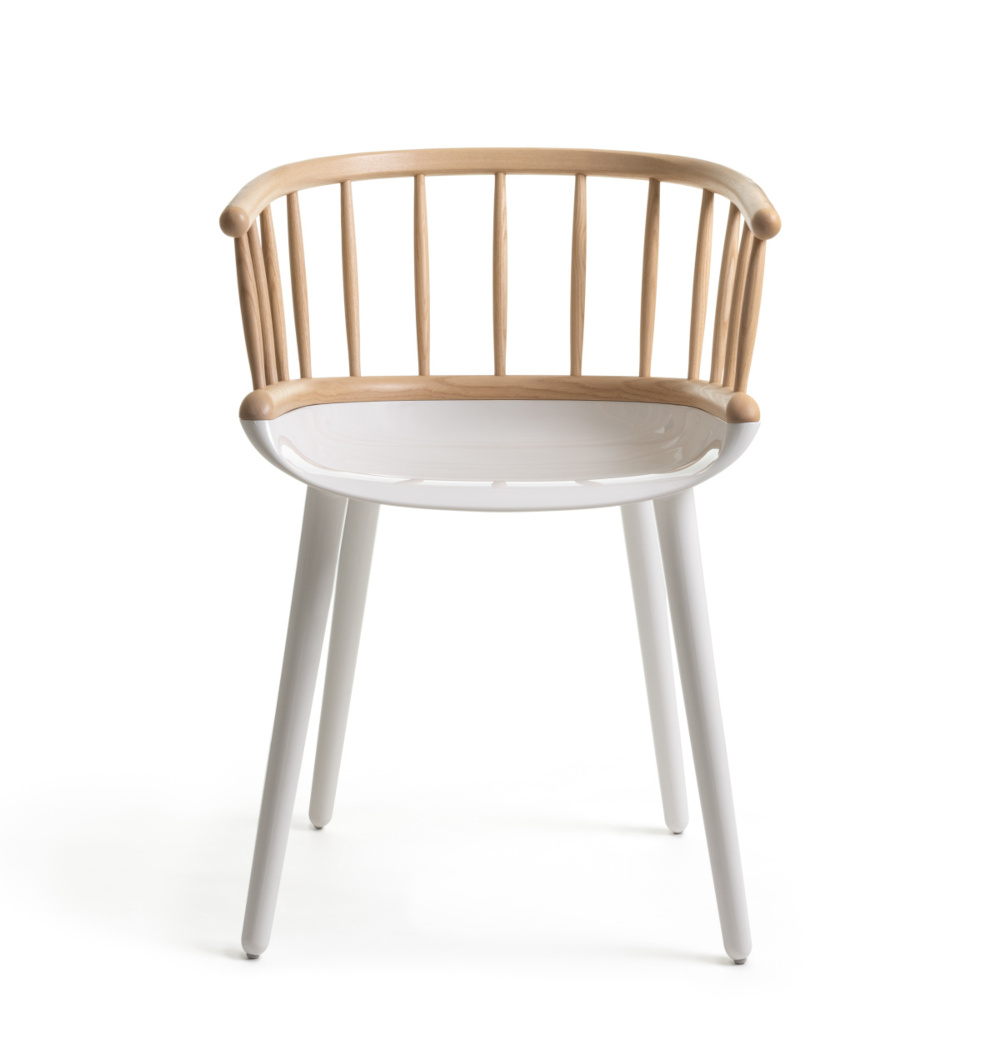 Magis Cyborg Stick Stuhl weiß, leichter Design-Stuhl, ergonomisch, modern, langlebig, italienisches Design