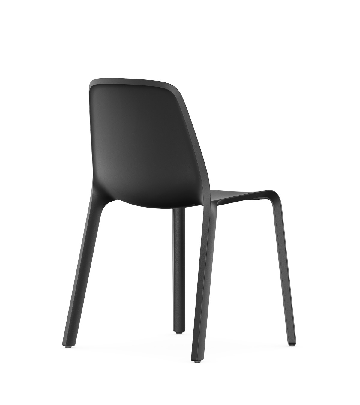 Schwarzer Interstuhl MONOis1 MO100 Besucherstuhl mit ergonomischer Sitzfläche, stapelbar, modern, für Büro und Empfang