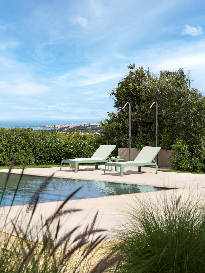 Nardi Net Table 40 Beistelltisch, wetterfest und leicht, stilvoll auf Terrasse oder Balkon – italienisches Design