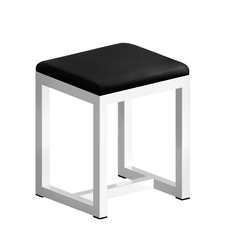 Big Brother Hocker, weiß / schwarz