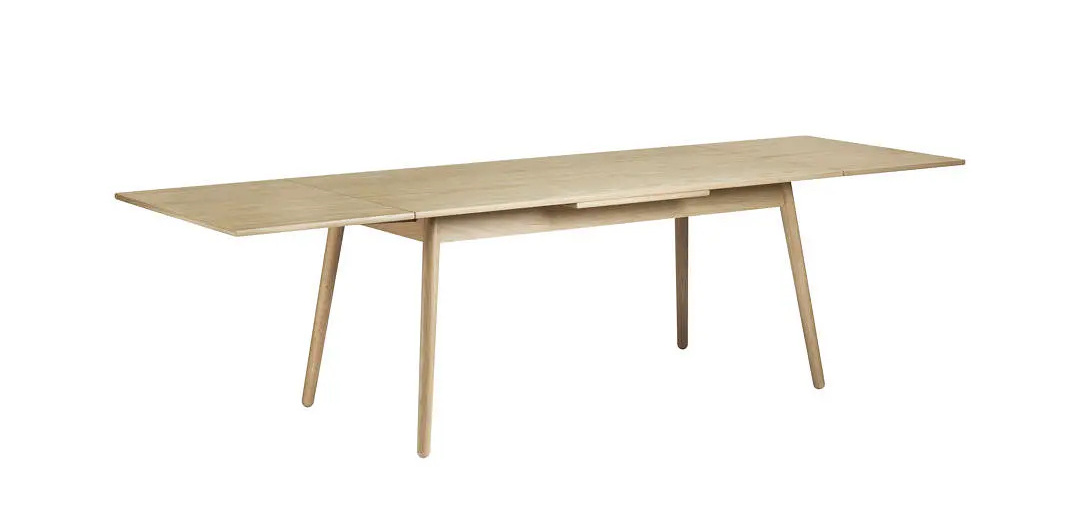 FDB Møbler C35BH Tisch, ergonomisch, Eiche natur, ausziehbar, nordischer Stil, langlebig, nachhaltig