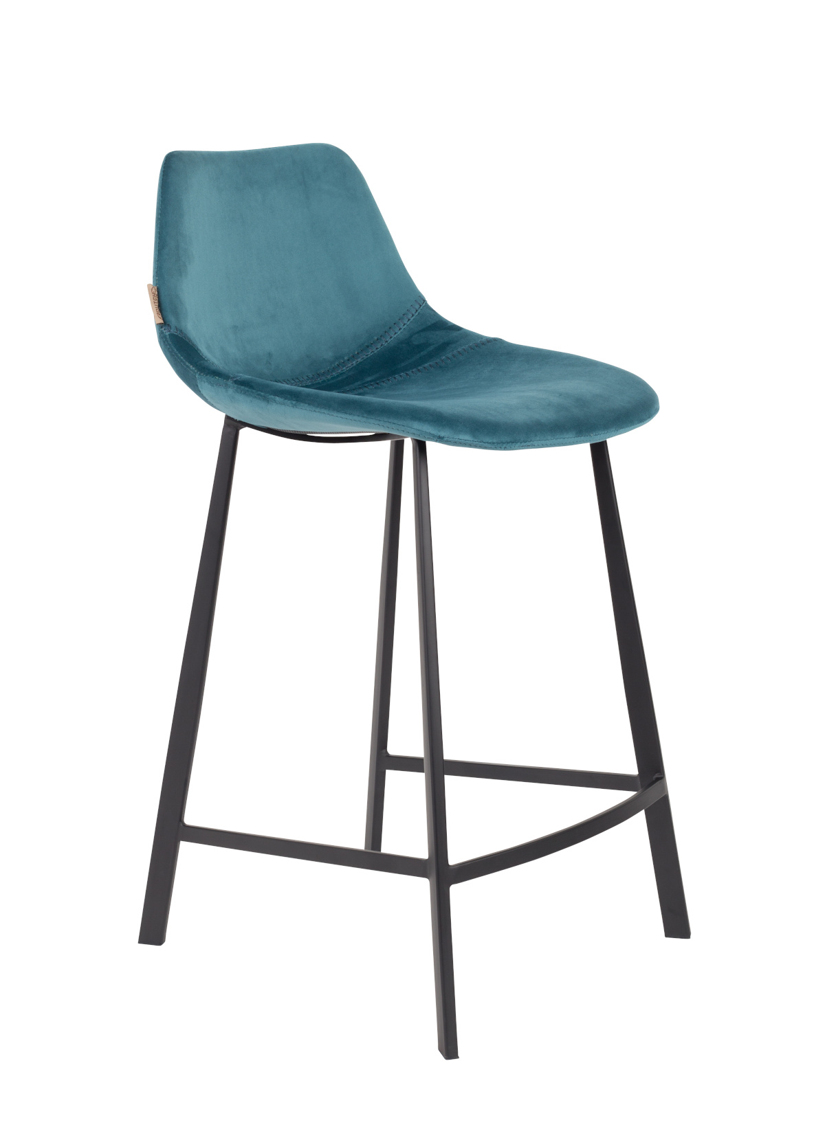 Franky Velvet Thekenhocker, petrol