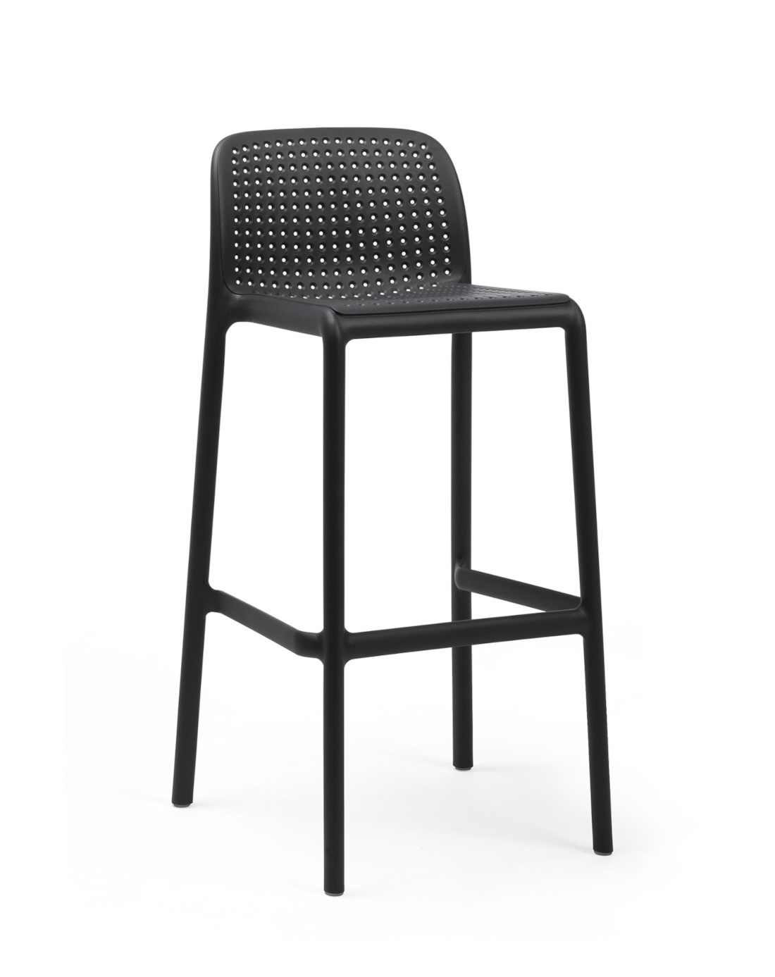 Nardi Lido Barhocker 76 cm – anthrazit, Outdoor-Designstuhl Nardi Lido Barhocker 76 cm, anthrazit, italienisches Design, wetterfest, leicht, langlebig, Outdoor-Möbel
