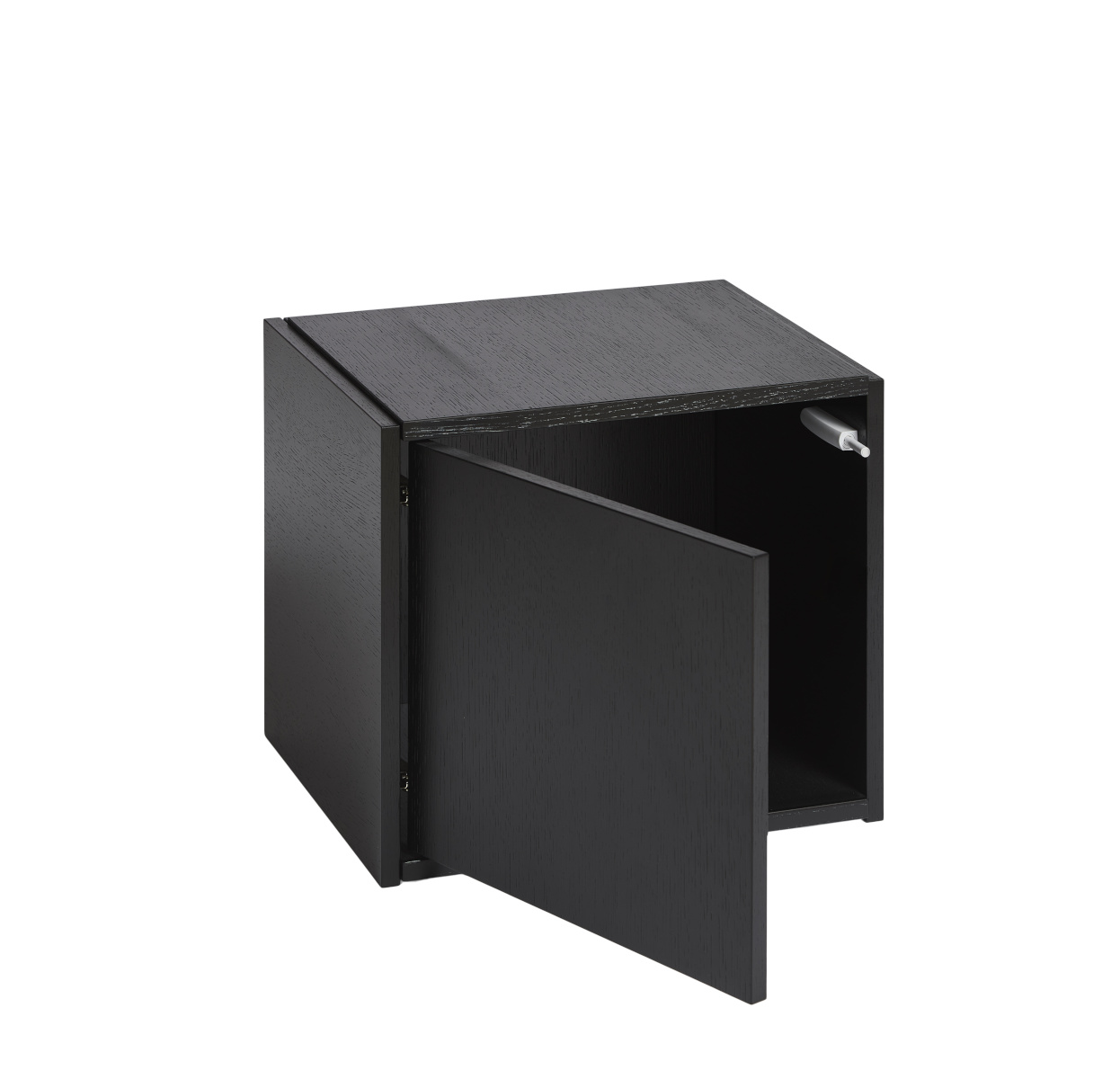 Bricks Cube mit Türe links, eiche schwarz