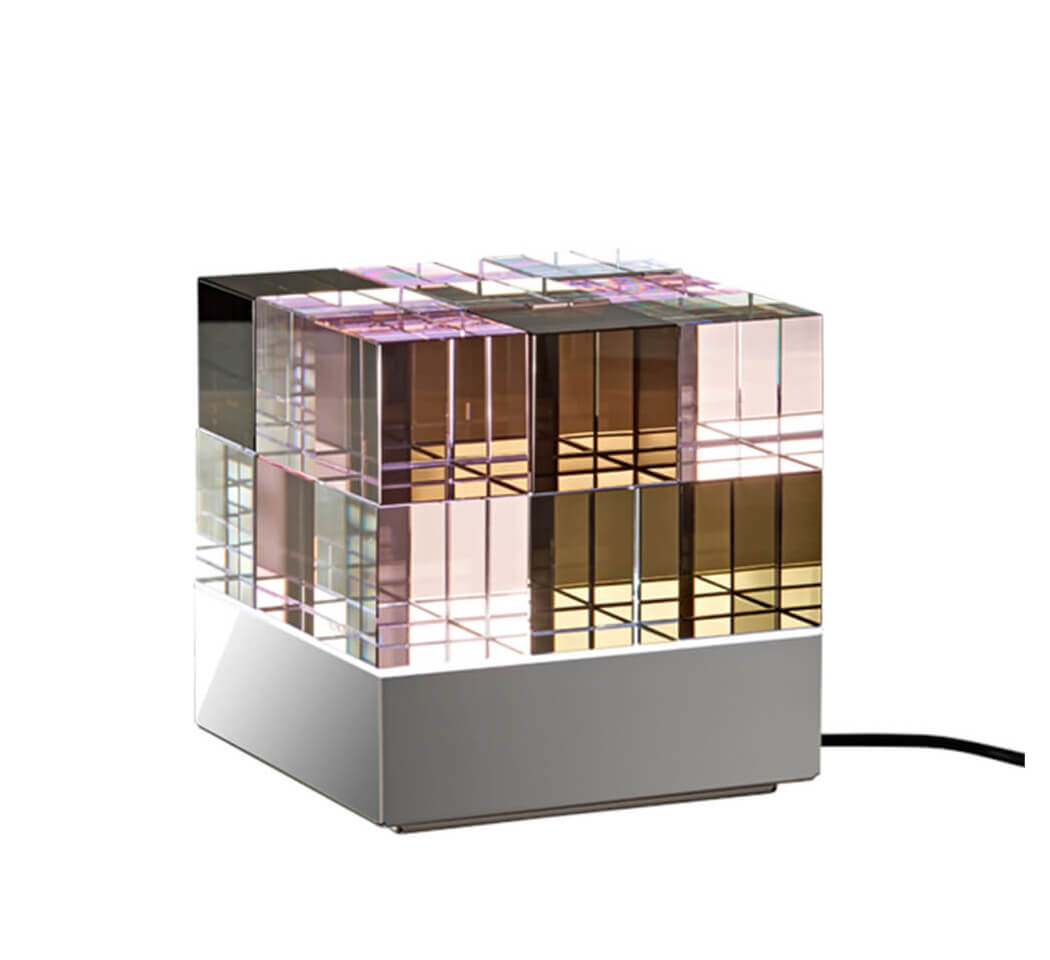 Tecnolumen Cubelight Tischleuchte rosa