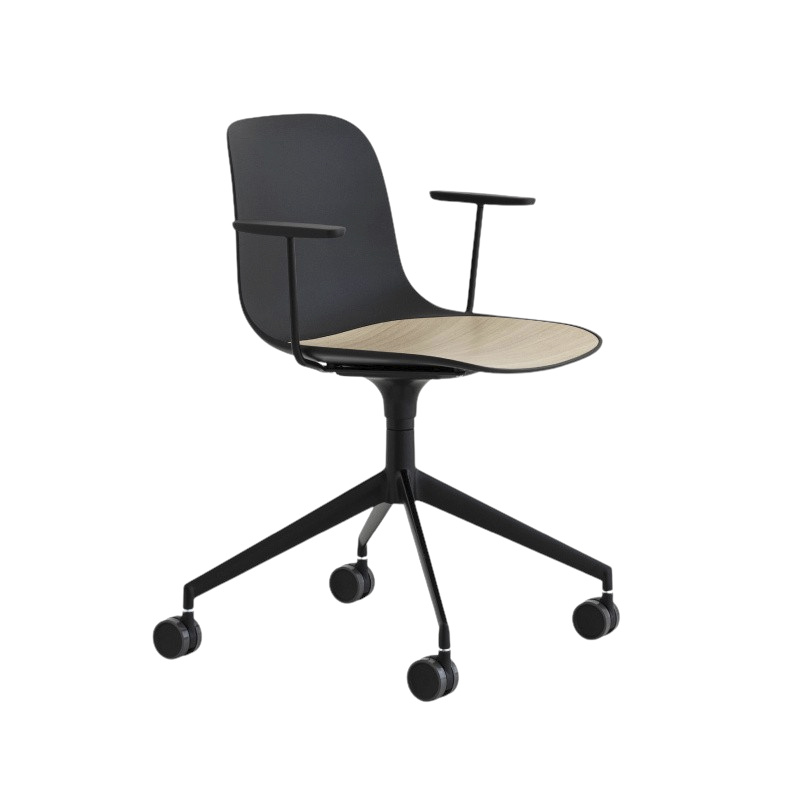 Seela Stuhl, 4-Strahl-Kreuzfuß mit armlehnen