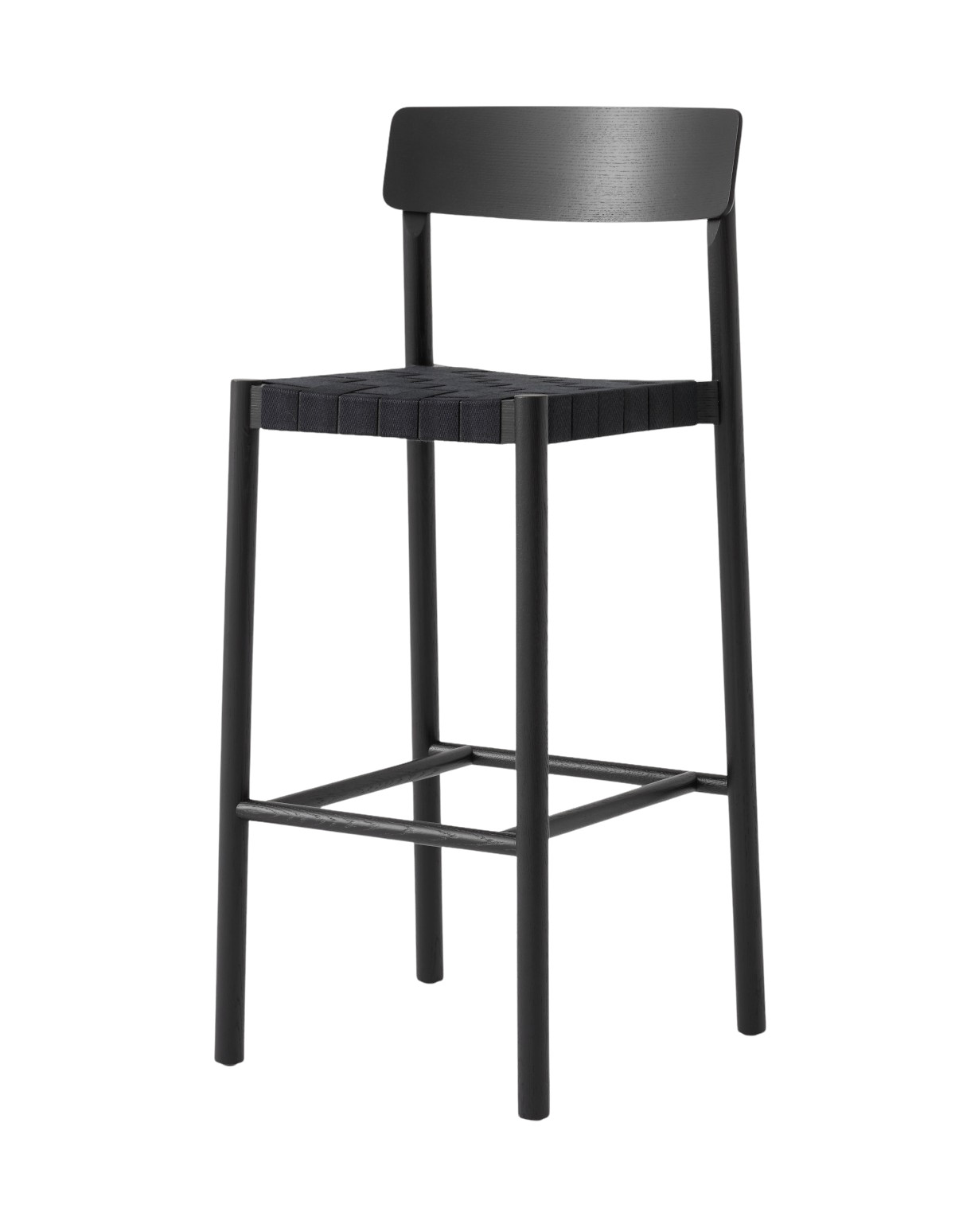 Betty TK15 Barhocker, höhe 75 cm, schwarz / gewebe schwarz