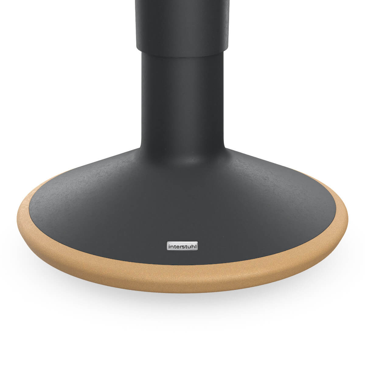 Nachhaltiger ECO UP Hocker von Interstuhl, schwarzgrau, flexibel einsetzbar, aktives Sitzen für Büro und Zuhause