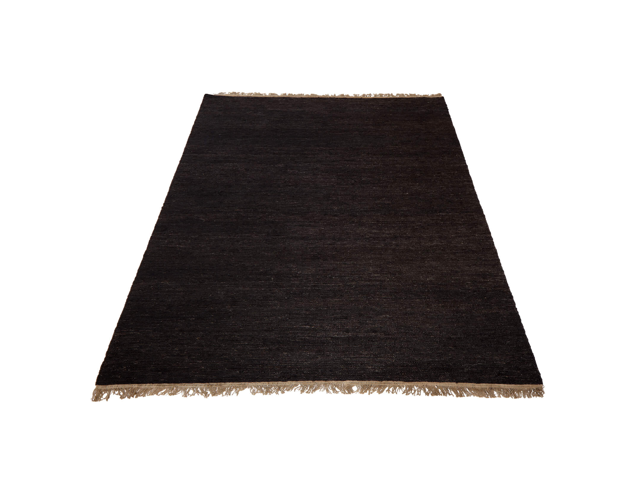 Sumace Teppich mit Frasen, 200 x 300 cm, black