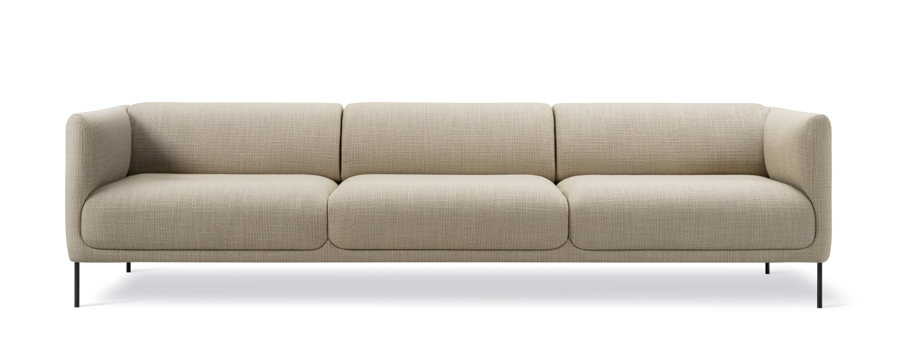 Konami Sofa 3-Sitzer, schwarz / sisu 0105