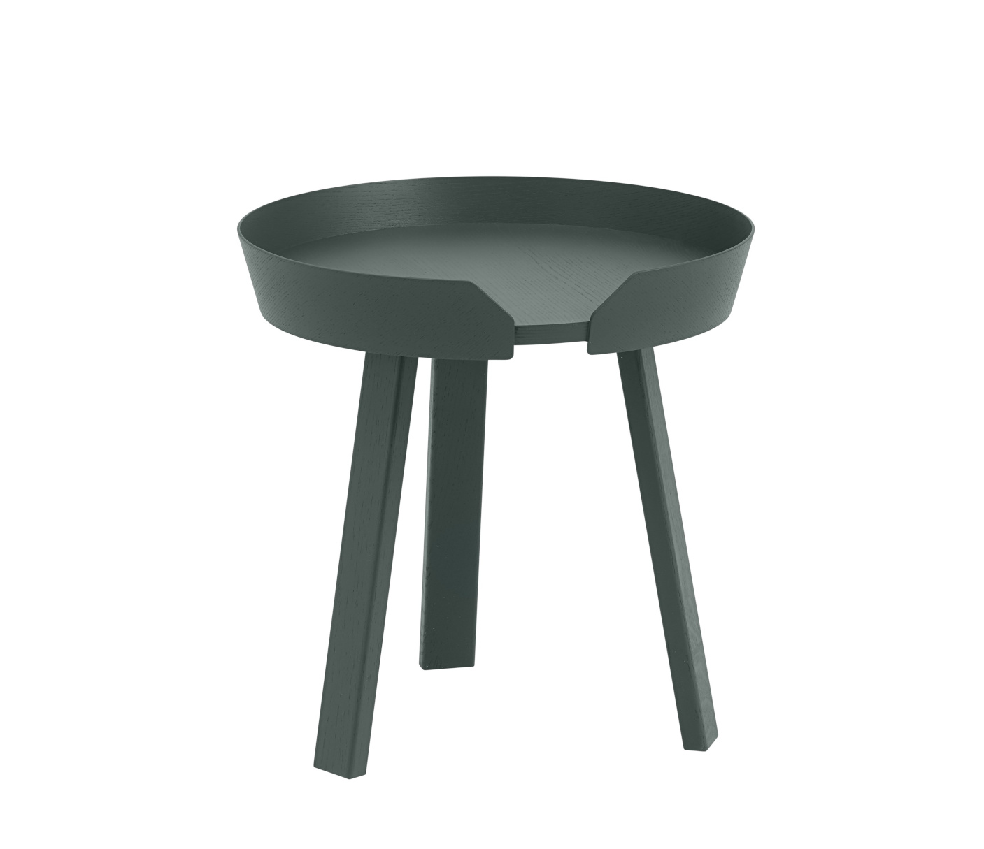 Muuto Around Beistelltisch Dunkelgrün – eleganter Designer-Beistelltisch für stilvolle Wohnräume Muuto Around Beistelltisch in Dunkelgrün – minimalistisches skandinavisches Design für moderne Wohnzimmer