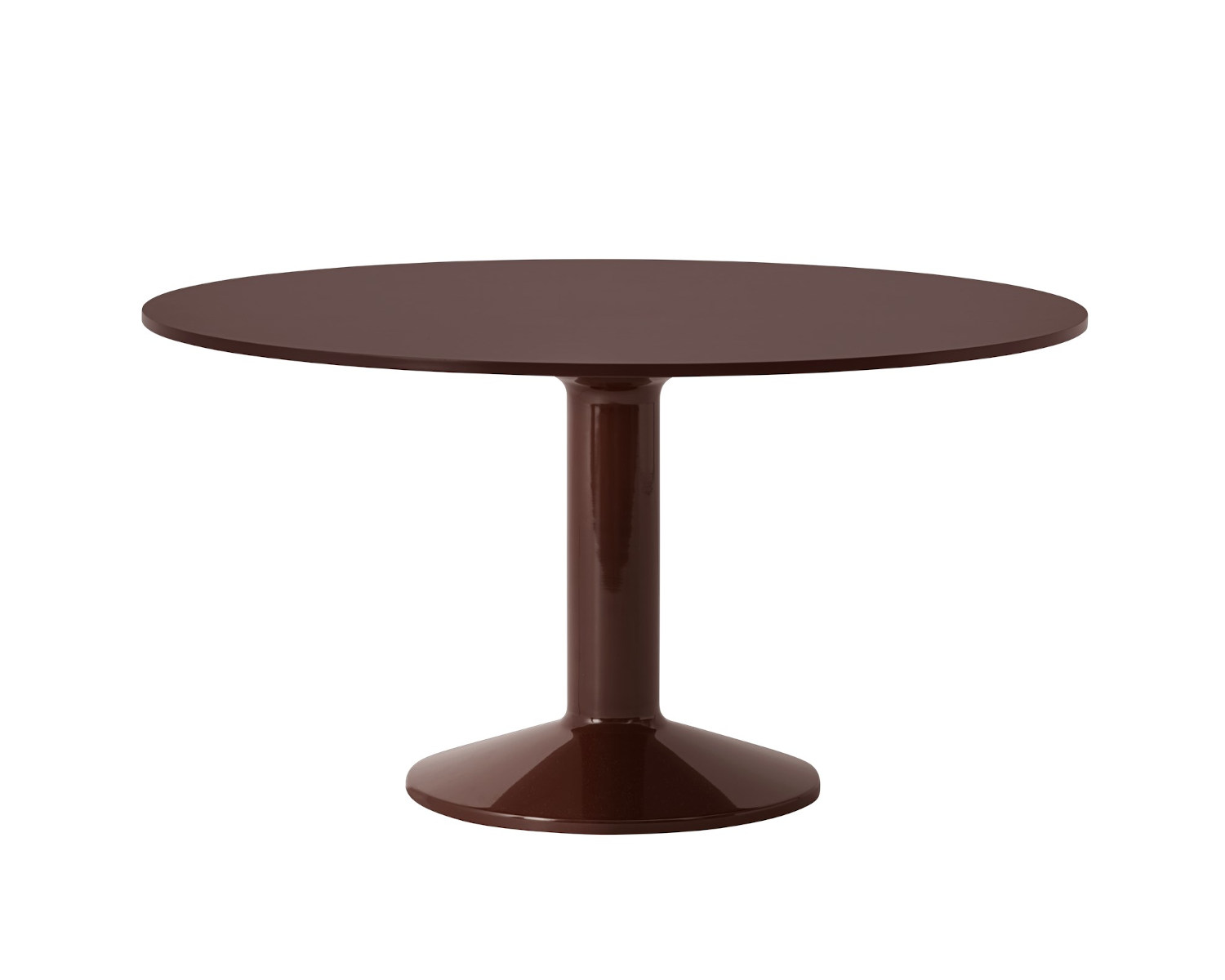 Midst Tisch, Ø 140 cm, linoleum dunkelrot / dunkelrot