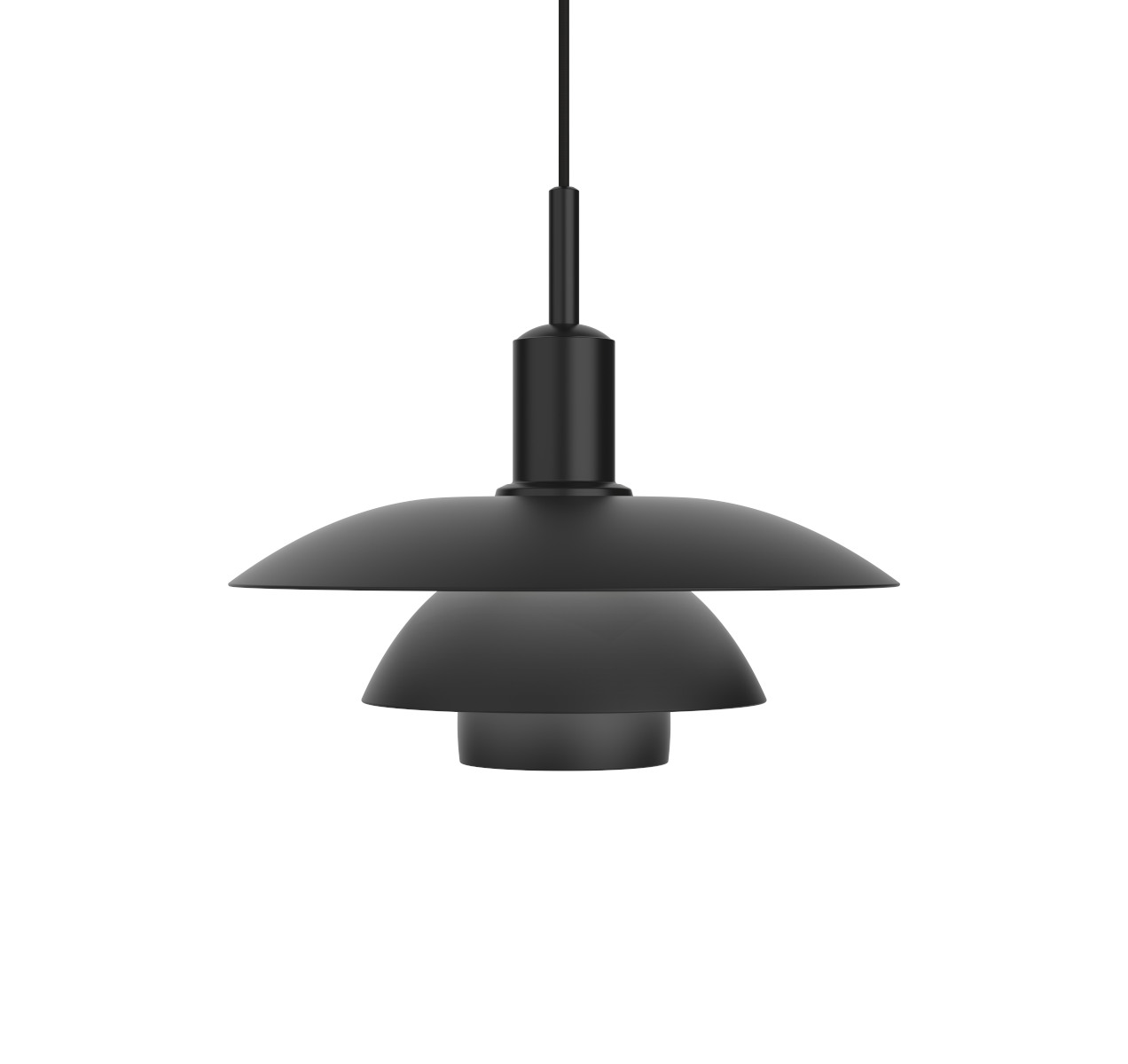 Louis Poulsen PH 5/5 Pendelleuchte metal black, modernes Design, hochwertige Beleuchtung, skandinavischer Stil