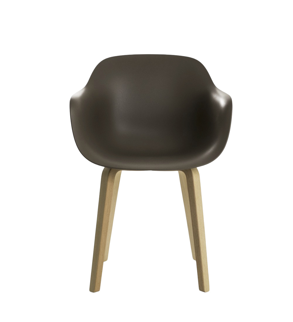 Magis Substance Armlehnstuhl, Esche natur, beige Polster, ergonomisch, modernes italienisches Design