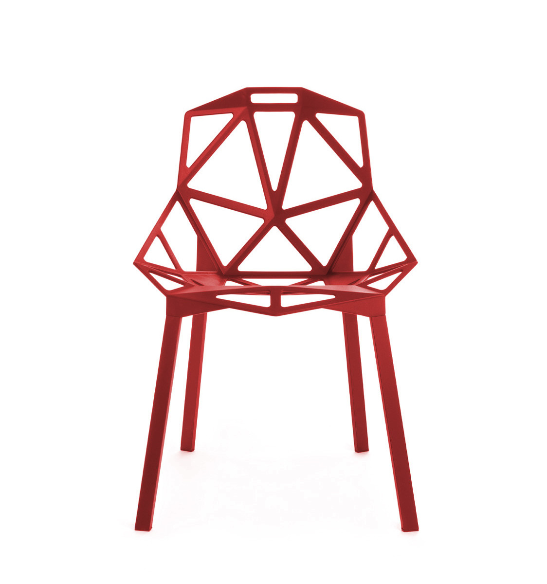 Magis Chair One rot – moderner stapelbarer Design-Stuhl Magis Chair One Stapelstuhl rot, moderner Design-Stuhl, stapelbar, leicht, robust, italienisches Design