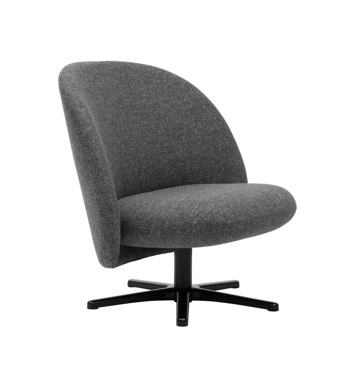 Softline Rufle Drehsessel medium, gepolsterter Design-Sessel mit Drehfunktion, moderner Loungesessel für Wohn- und Objektbereich