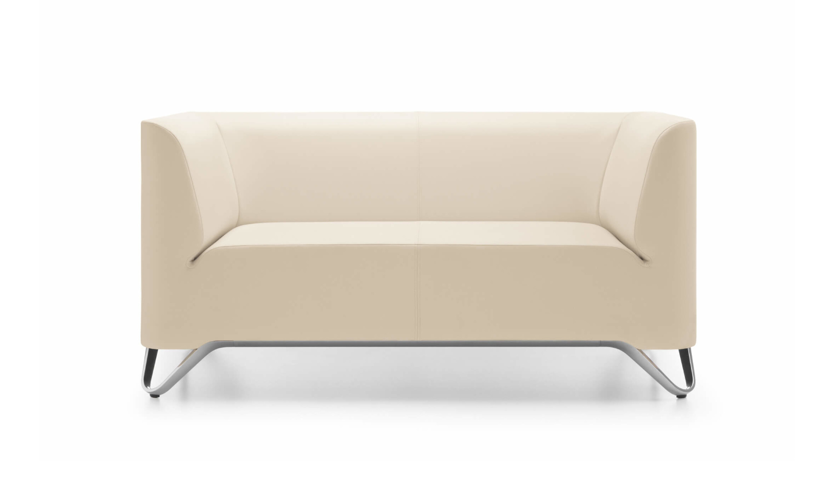 SoftBox 21 Sofa 2-Sitzer mit Armlehnen, Kufengestell