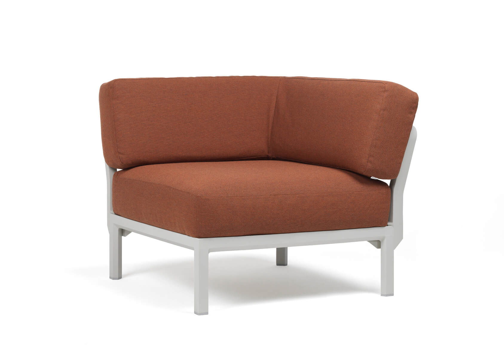 Nardi Maximo 5 Ecksofa, Outdoor-Modulsofa, wetterfest, langlebig, Made in Italy, Sunbrella gesso/cannella