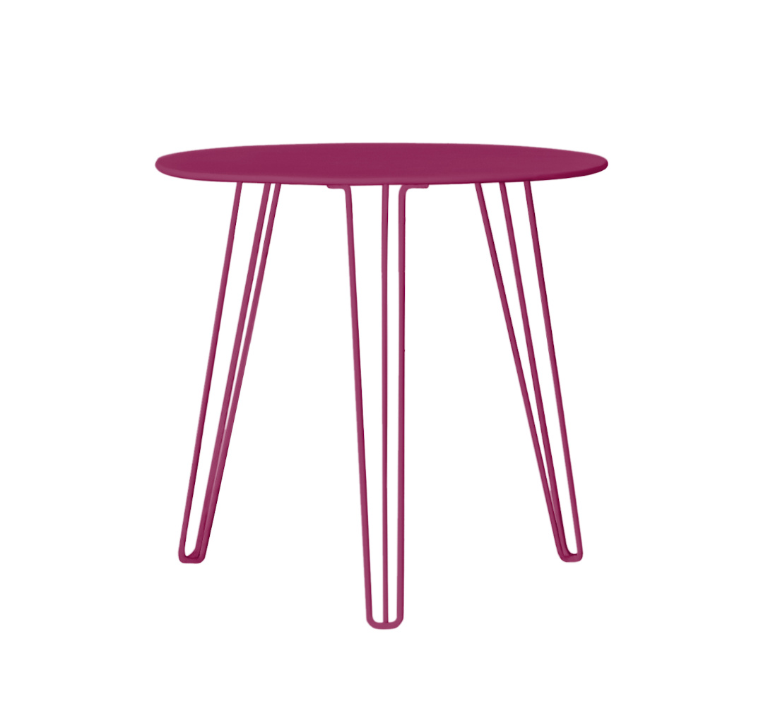 Menorca Bistrotisch, Ø 70 cm, purpurrot