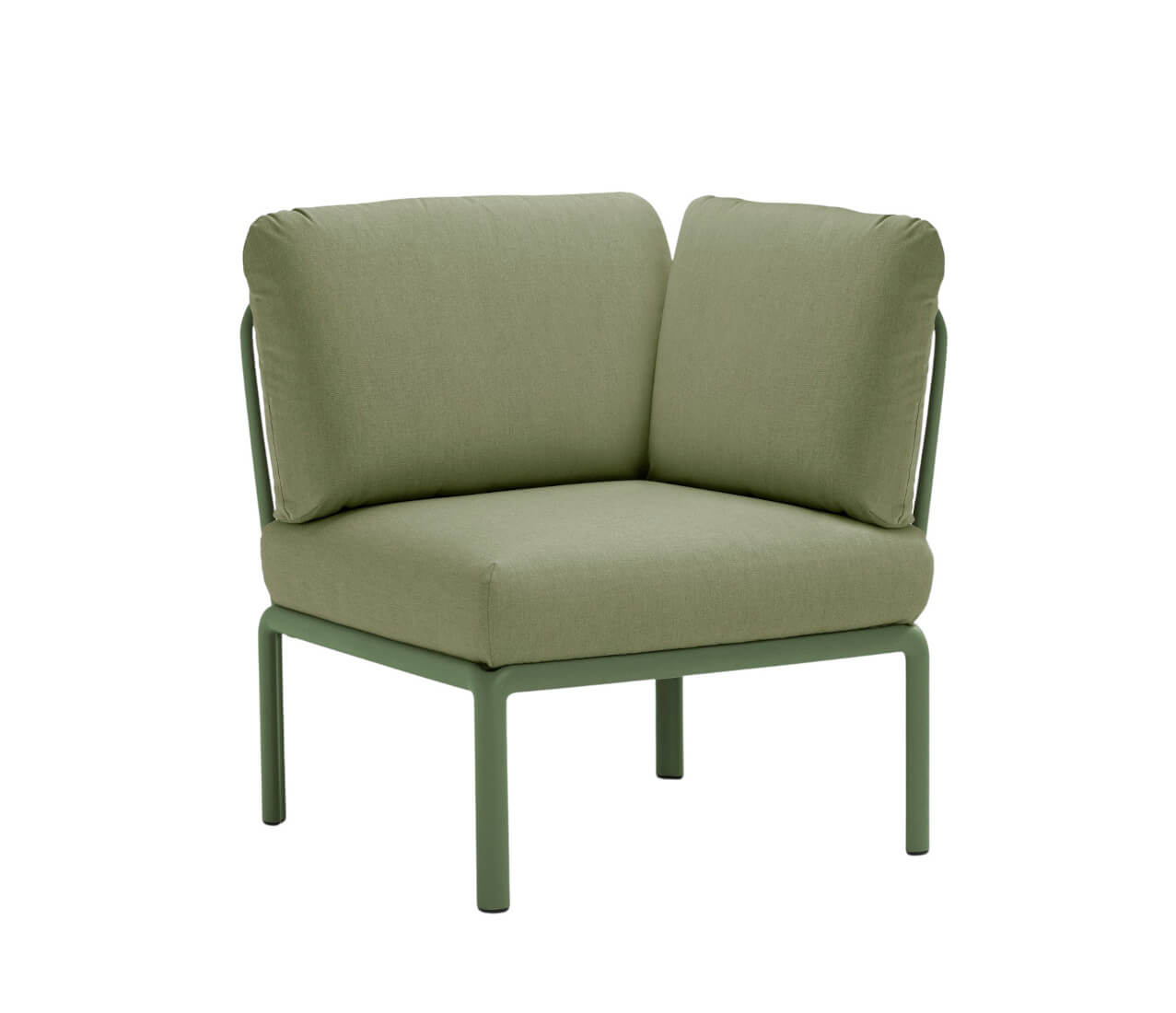 Nardi Komodo Modulsofa Eckelement, agave/giungla Sunbrella, wetterfest, modular, italienisches Outdoor-Design