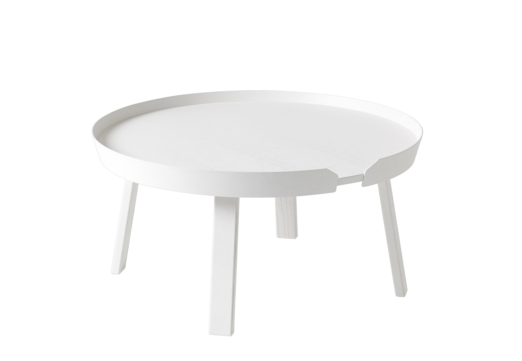 Muuto Around Couchtisch Ø 72 cm – eleganter Couchtisch in Weiß für moderne Innenräume Muuto Around Couchtisch Ø 72 cm in Weiß – modernes skandinavisches Design für stilvolle Wohnzimmer