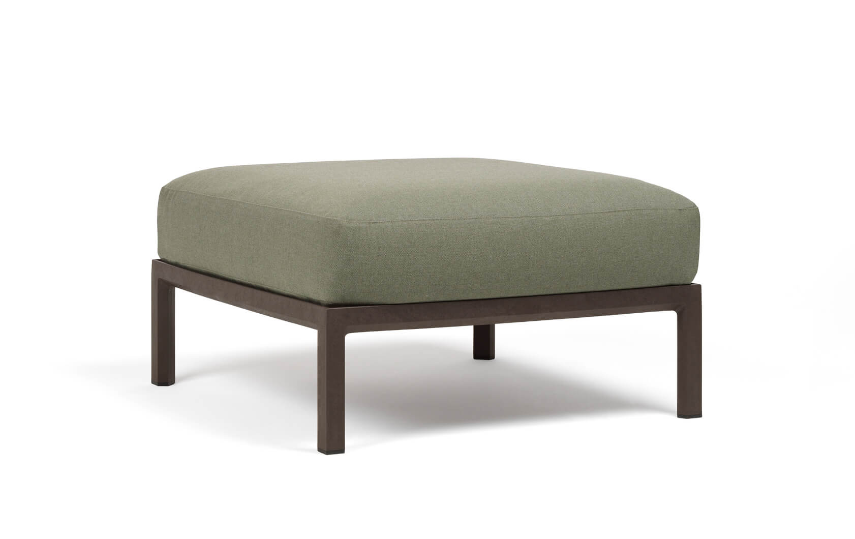 Nardi Maximo Pouf, terra/timo Sunbrella, Outdoor-Sitzwürfel, wetterfest, leicht, modernes italienisches Design