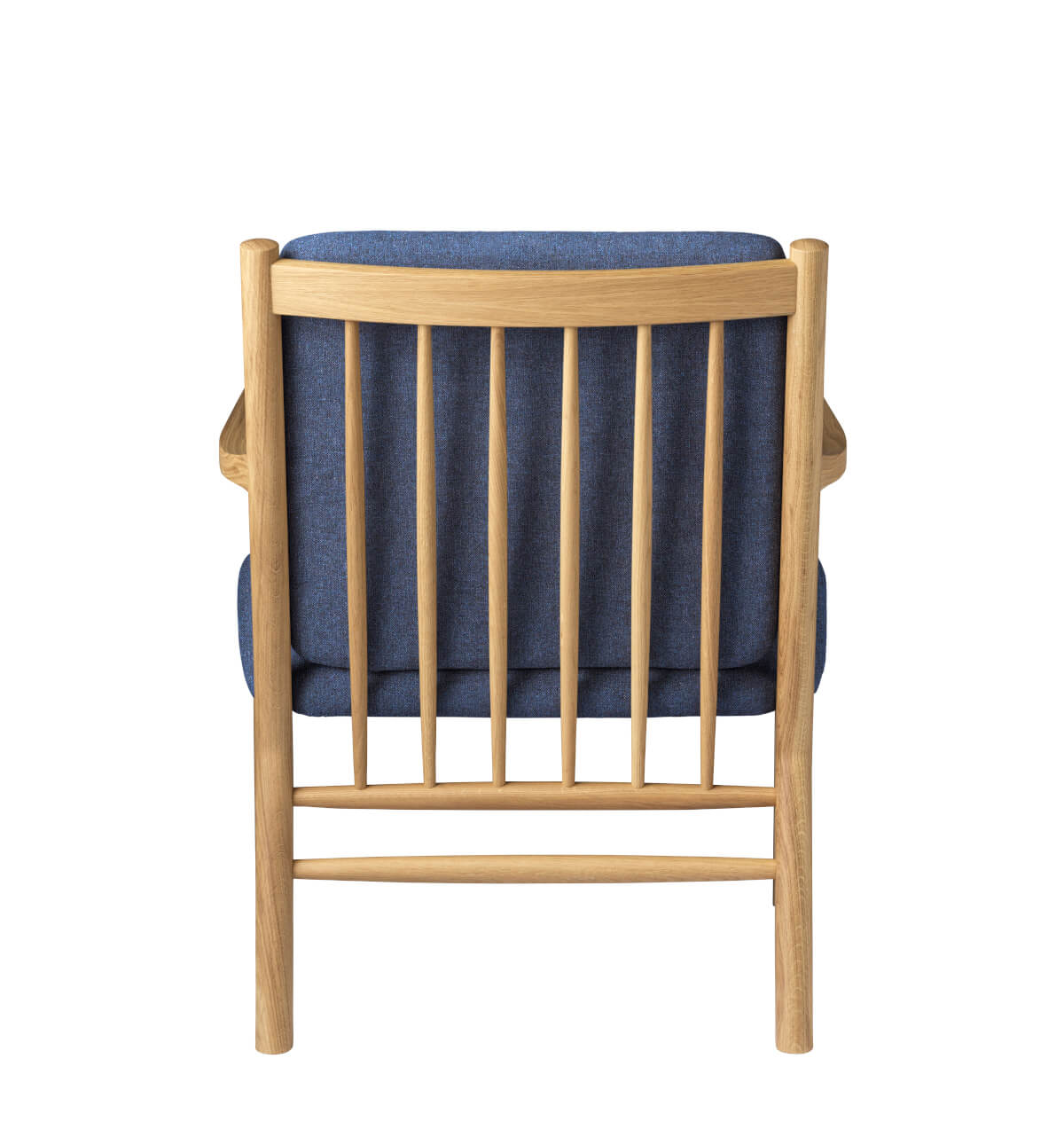 FDB Møbler J147 Sessel, dunkelblau, FSC®-Eiche natur, ergonomisch, funktional, langlebig