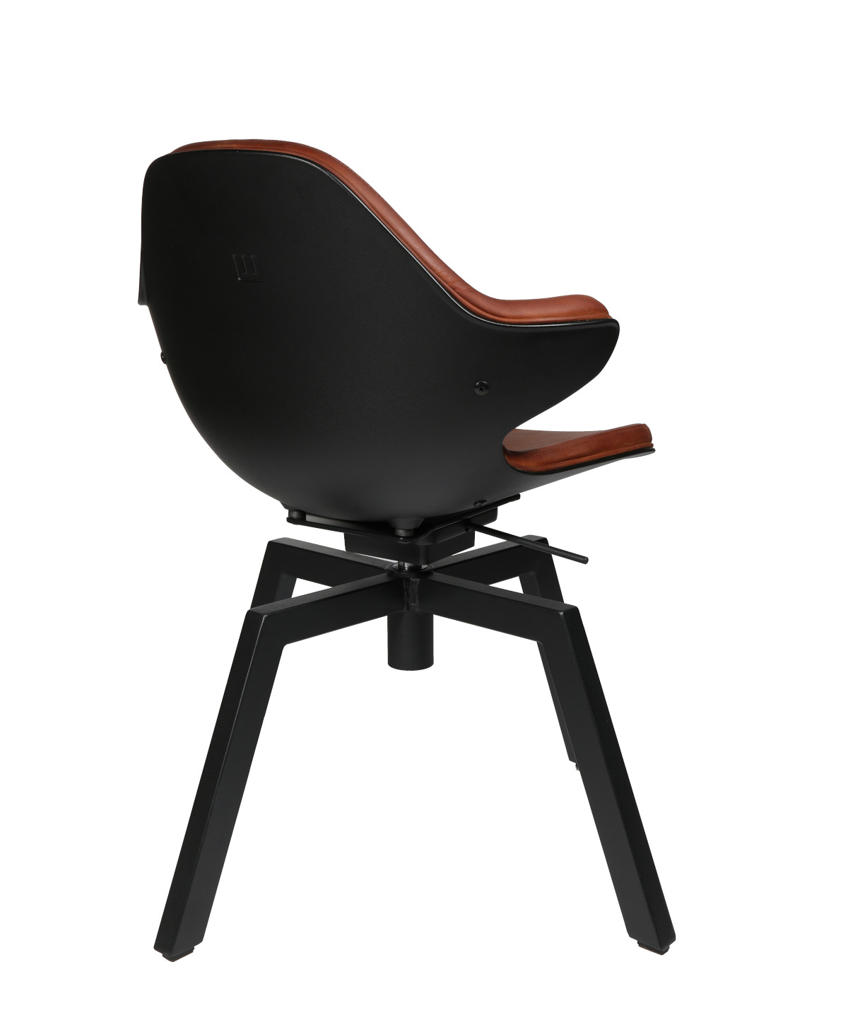 Design-Sessel Wagner W-Loft mit Vierkant-Stahl-Gestell, höhenverstellbar, ideal für Wohnzimmer