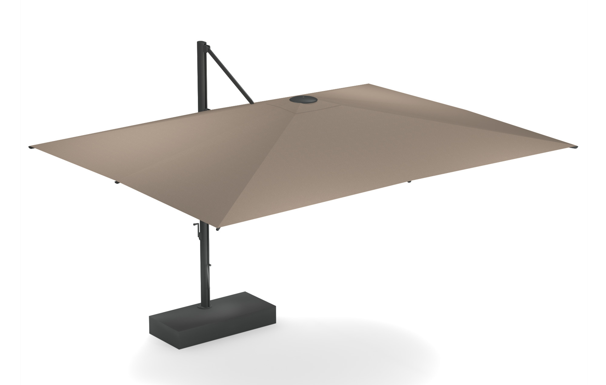 Shade Sonnenschirm, 3x4 m, antikeisen / taupe