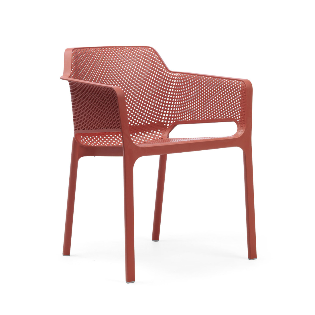 Nardi Net Armlehnstuhl korallenrot – italienischer Outdoor-Stuhl Nardi Net Armlehnstuhl korallenrot, italienischer Outdoor-Stuhl, wetterfest, leicht, modern, langlebig