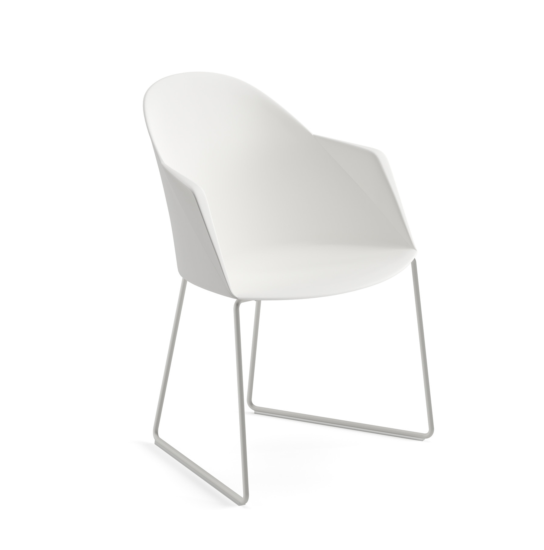 Cila Armsessel, kunststoff, weiß #2226