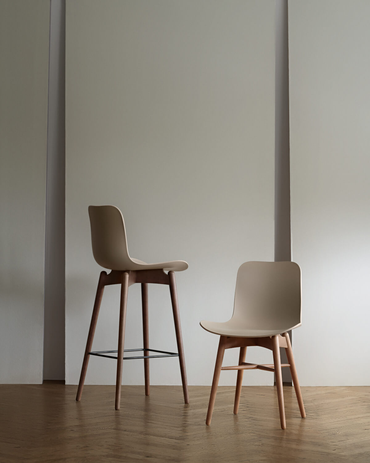 Langue Chair Wood, eiche natur / dunes dark brown 21001