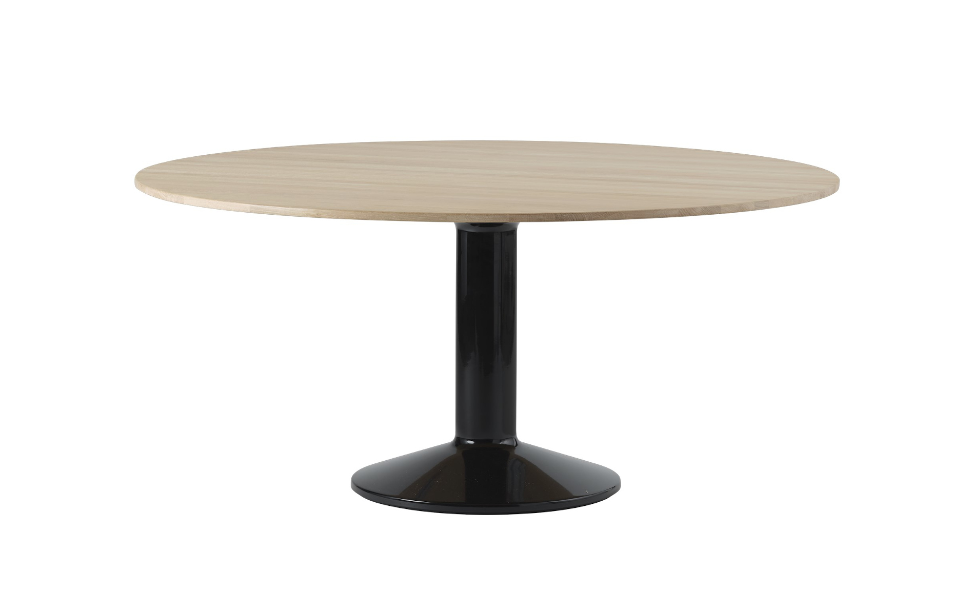 Midst Tisch, Ø 160 cm, eiche geölt / schwarz
